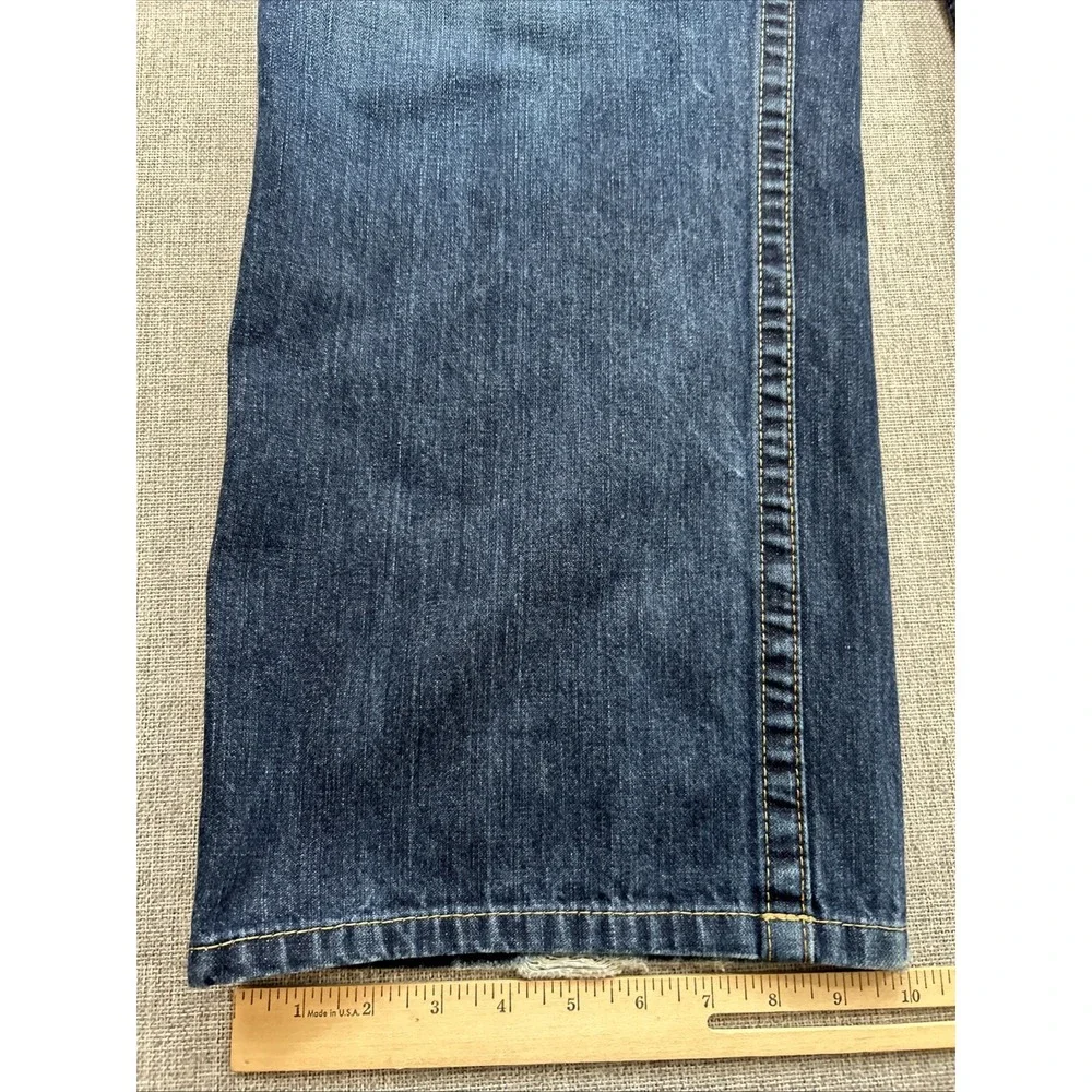 True Religion MVP Point Guard Jeans Mens Size 40x30 Made in USA Flaps Baggy Wide